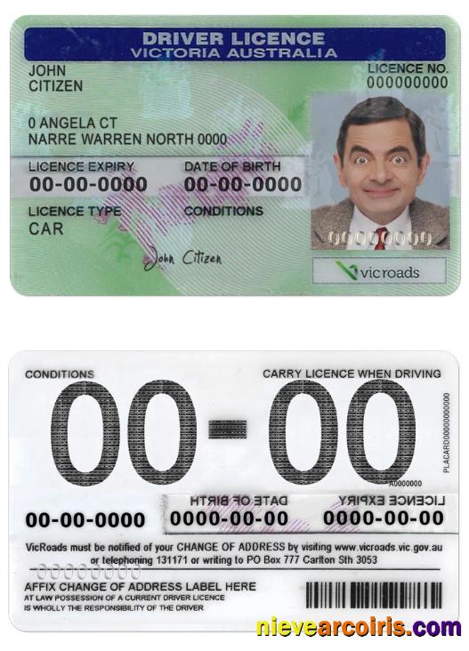Australia Victoria state driving license (version 2)